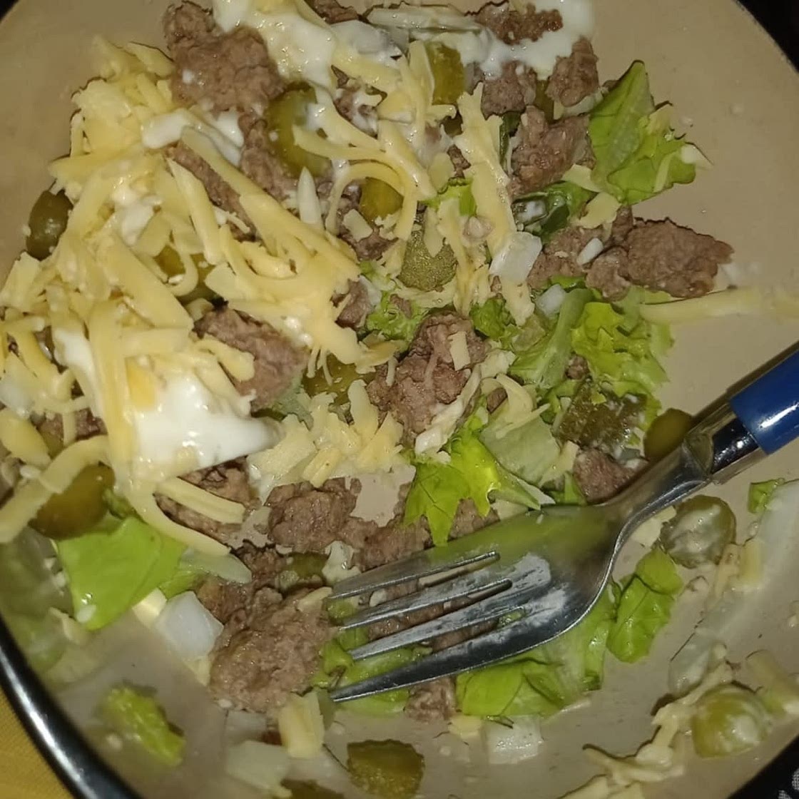 Big Mac in a Bowl (Big Mac Salad) Keto, Low Carb, GF