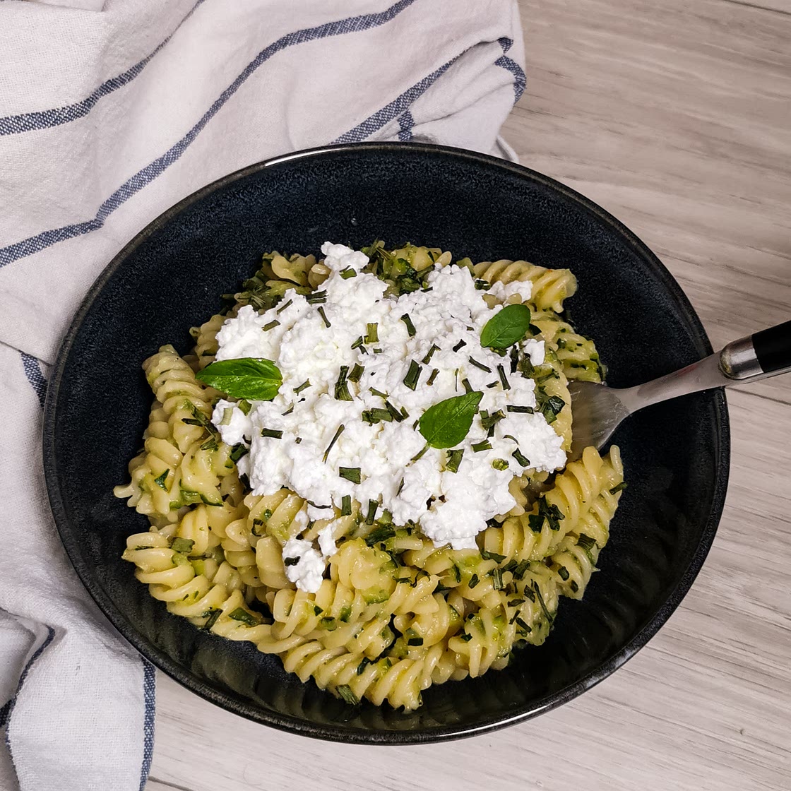 Pâtes ultra crémeuses sauce courgette
