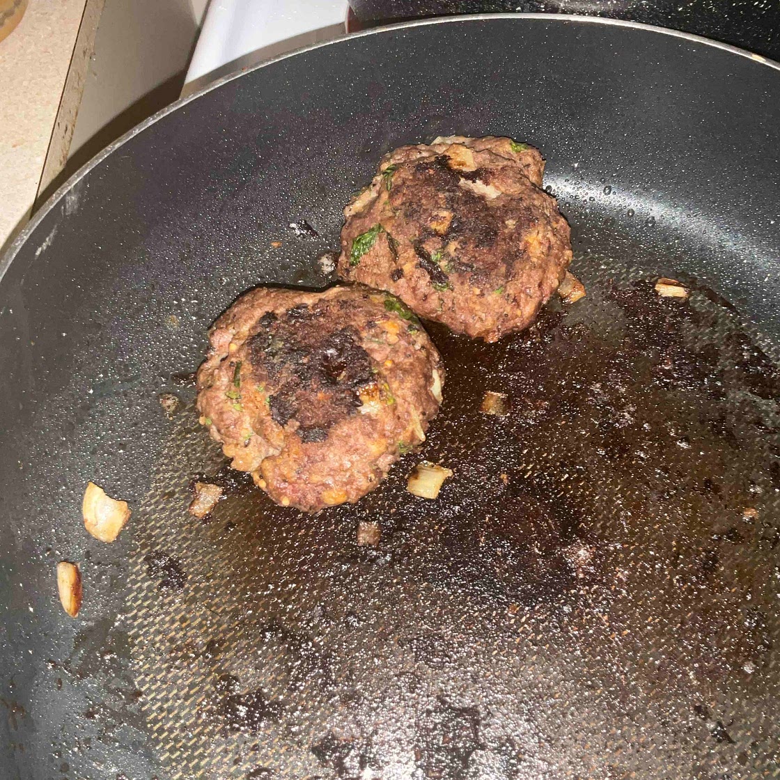 Homemade hamburgers