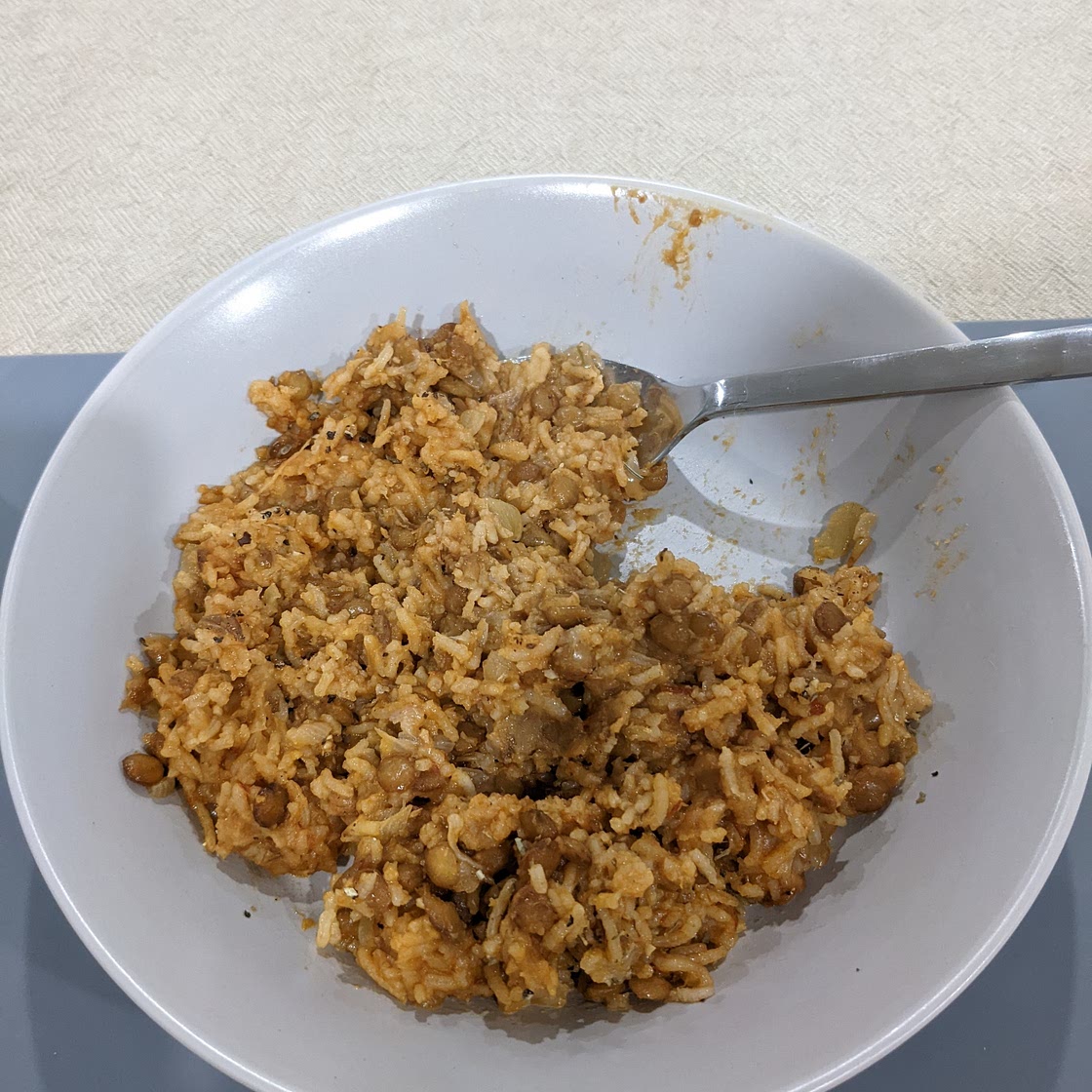 Rice and lentils