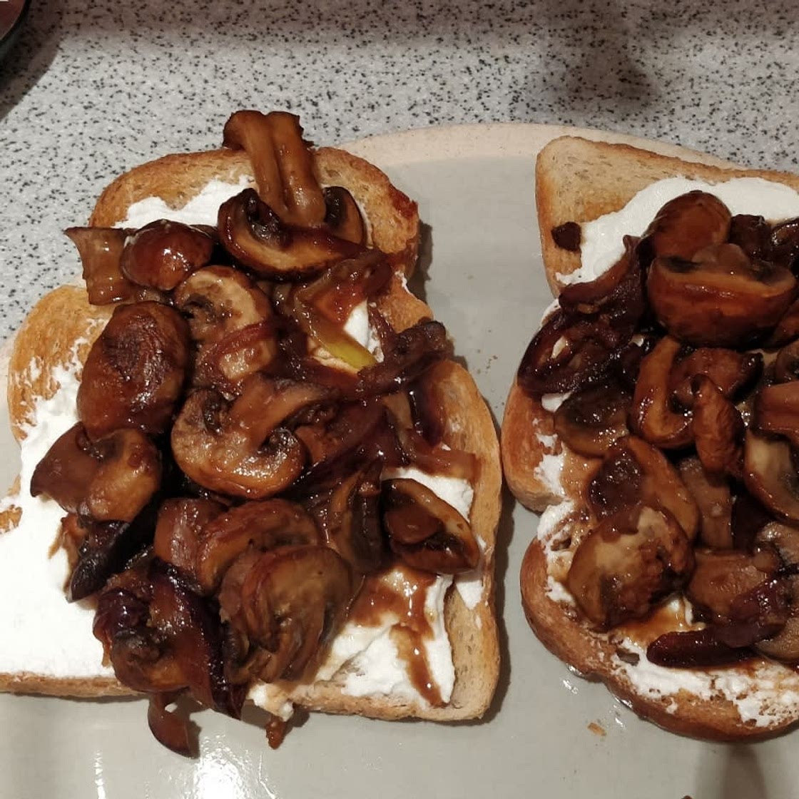 Mushroom Ricotta Toast - The Korean Vegan