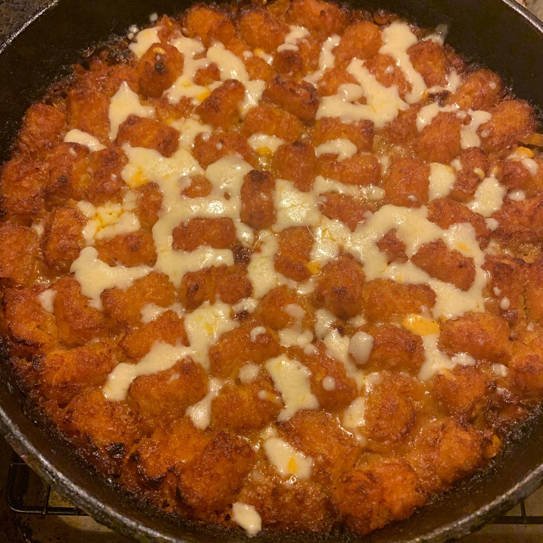 Tater Tot Casserole with Beef, Corn & Zucchini