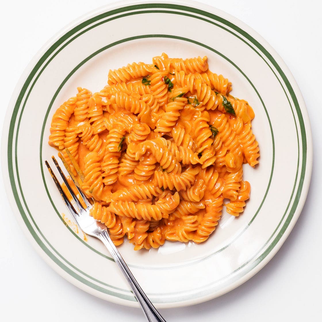 Fusilli alla Vodka with Basil and Parmesan