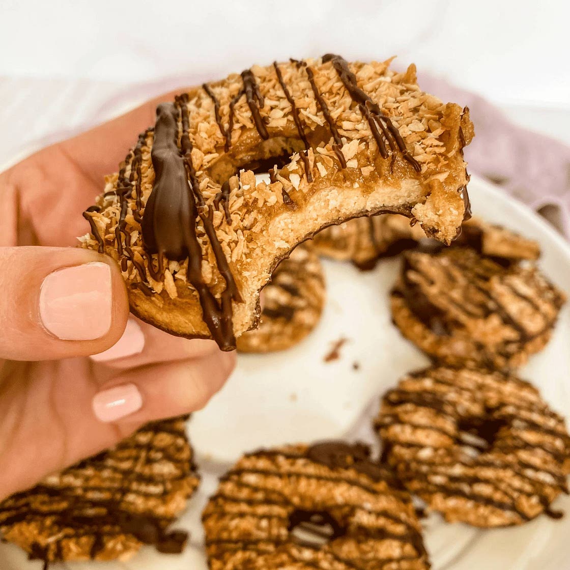 Healthy Samoa Cookies - Lovely Delites