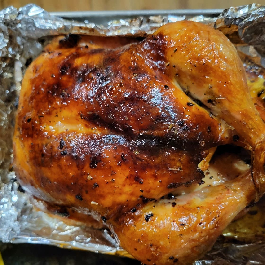 Garlic Herb Butter Roast Chicken