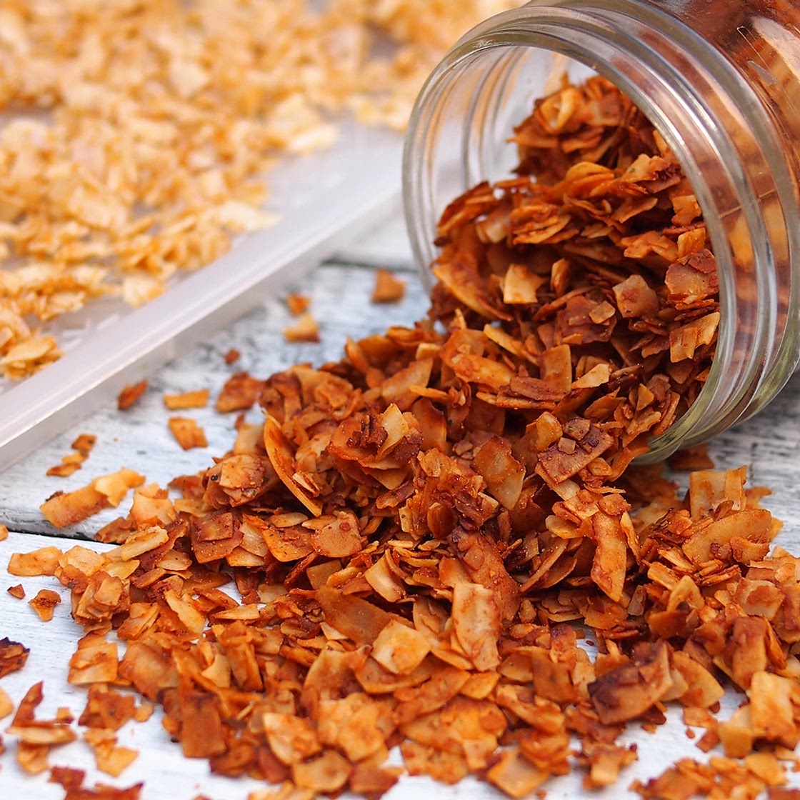 Coconut Bacon - Sedona Dehydrator Vegan Recipe - Raw Blend