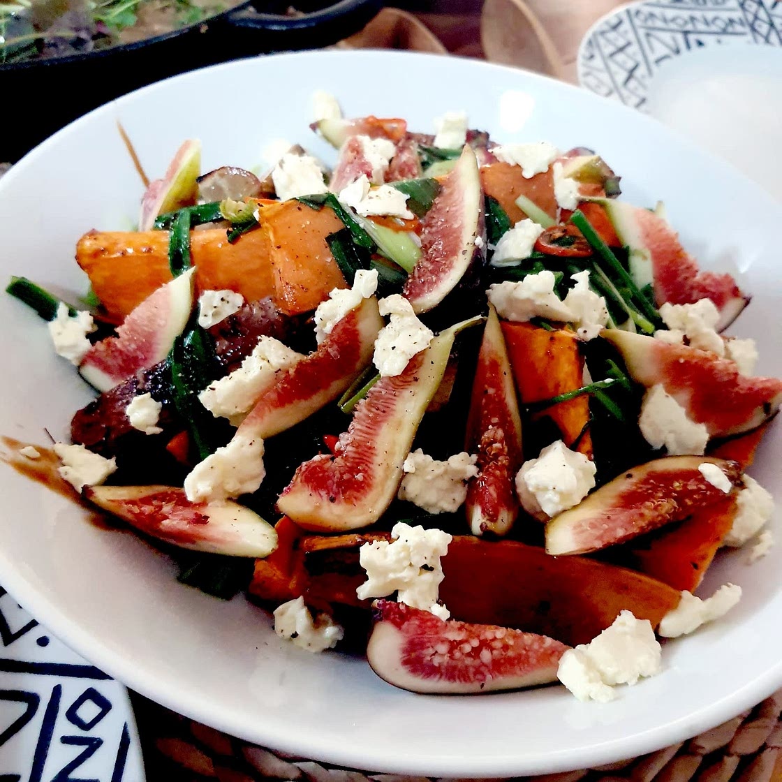 Roasted Sweet Potatoes & Fresh Figs