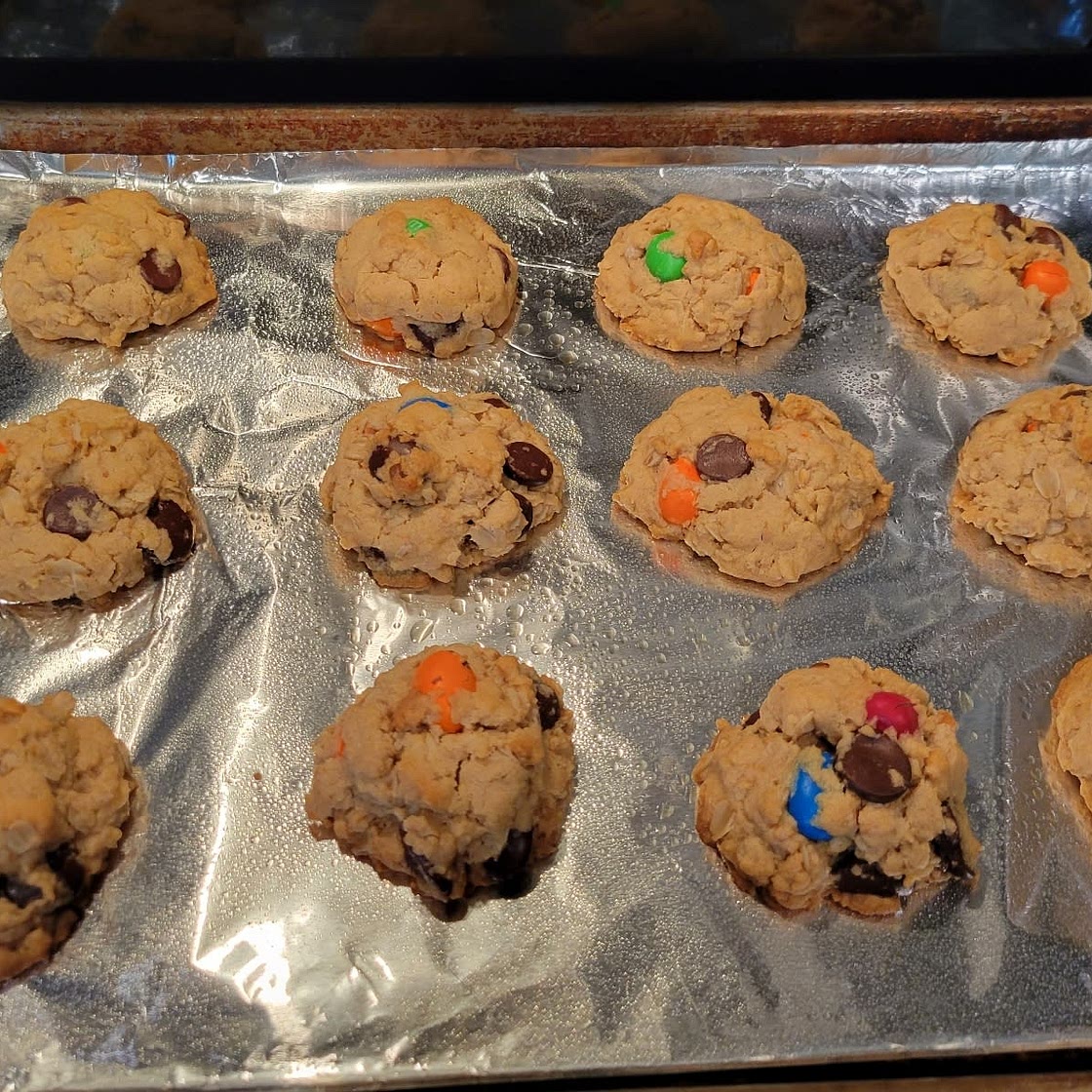 Thick and Chewy Monster Cookies