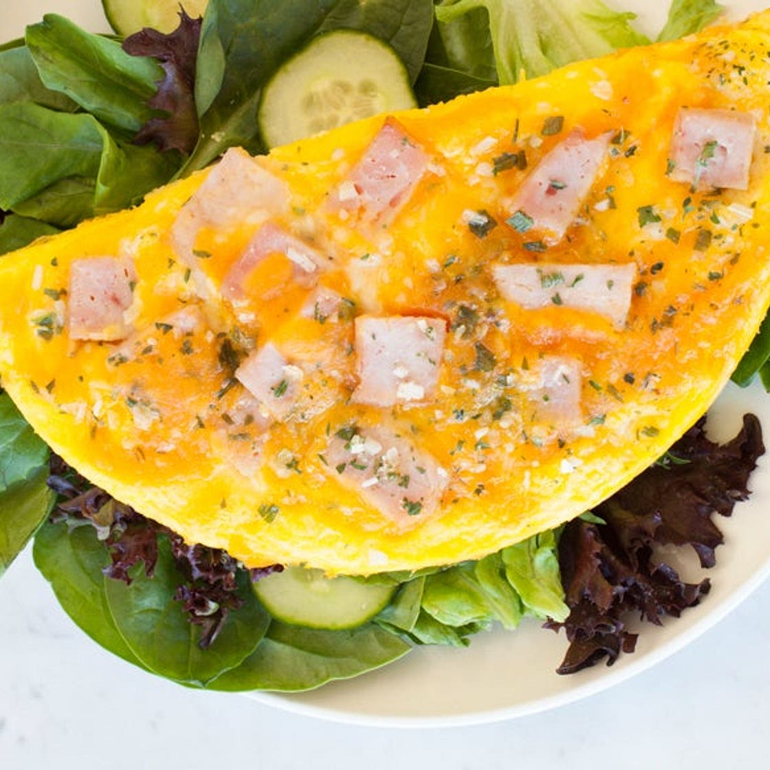 Ham & Cheese Omelet for One