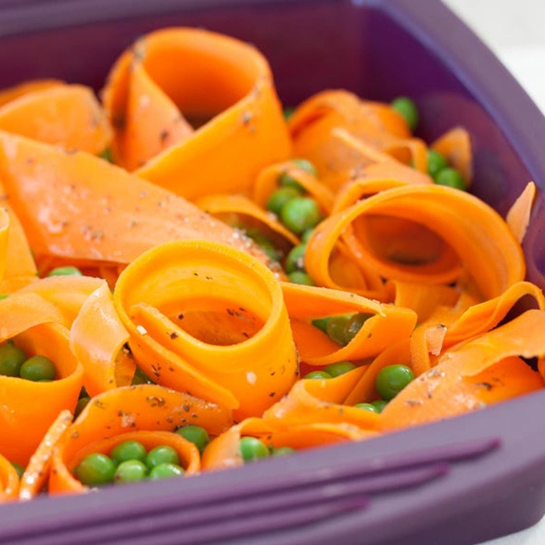 Steamer Carrot Ribbons & Peas