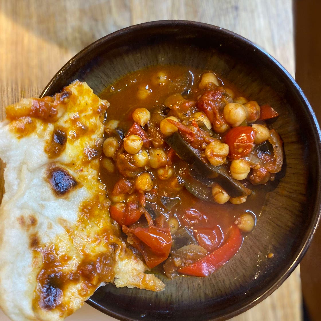 Aubergine&chickpea stew
