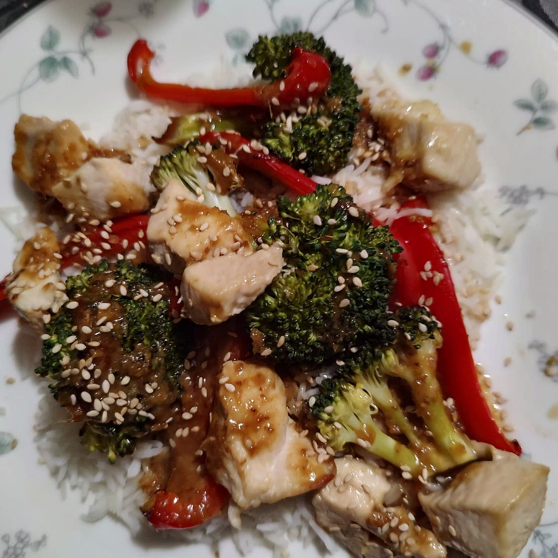 Sheet Pan Garlic Ginger Chicken and Broccoli