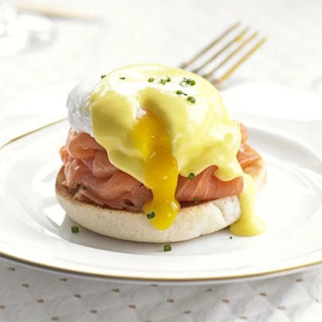 Smoked Salmon Benedict with a Yogurt Hollandaise