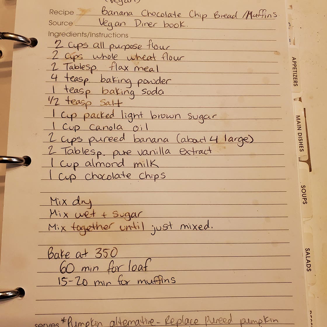 Vegan banana bread/ muffins