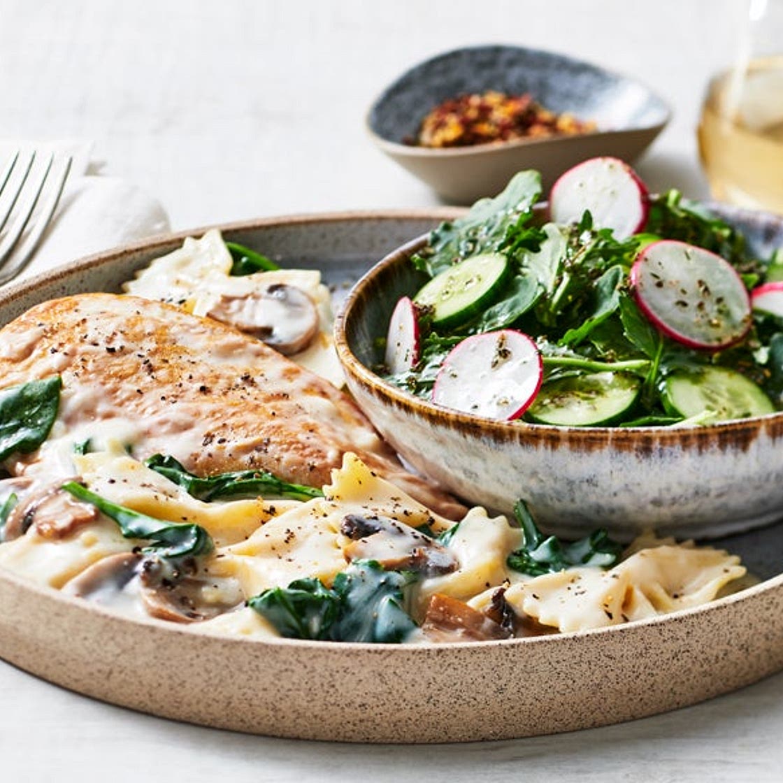 Florentine Style Chicken Alfredo