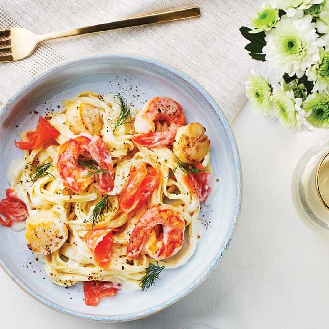 Seafood Alfredo
