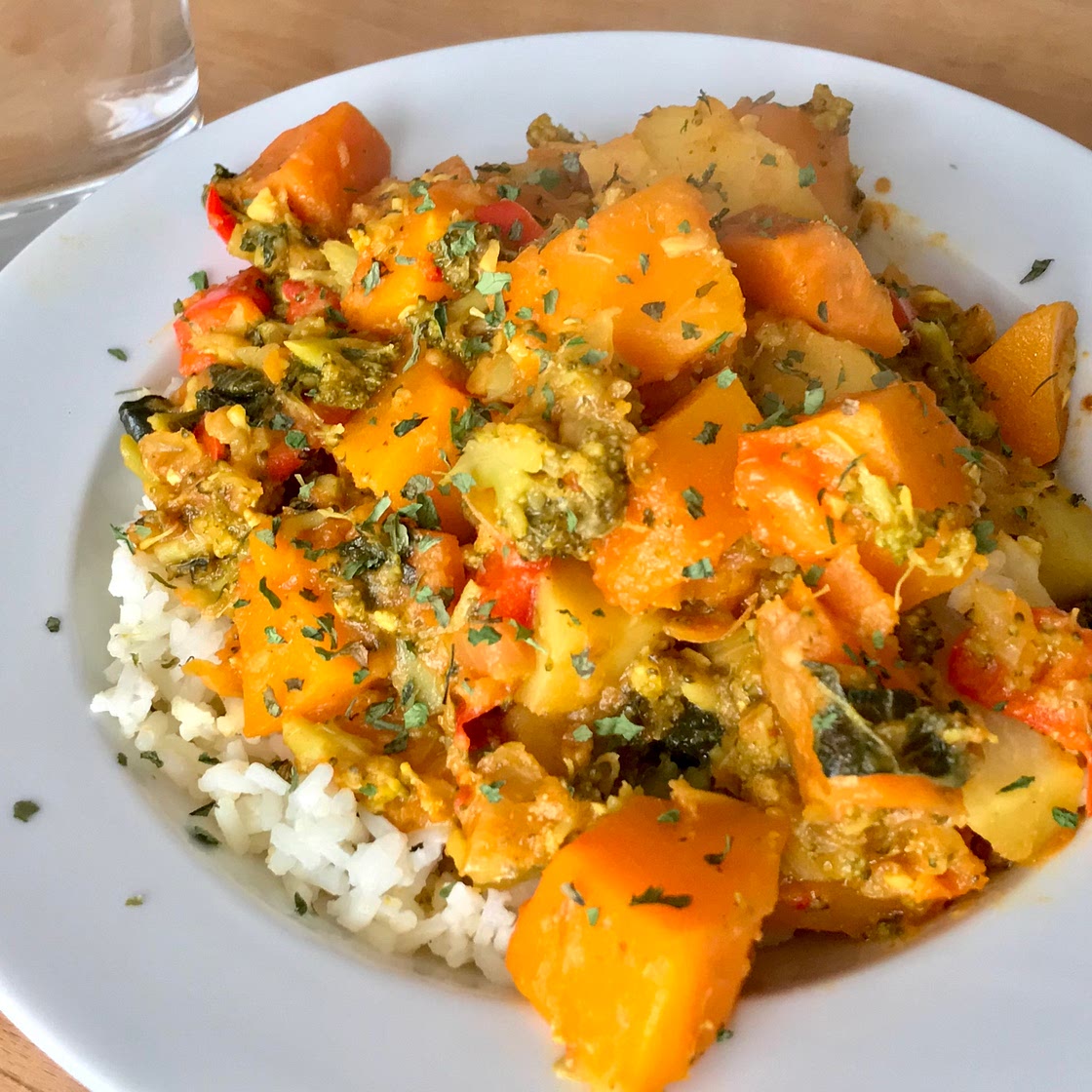 Verduras al curry estilo indio