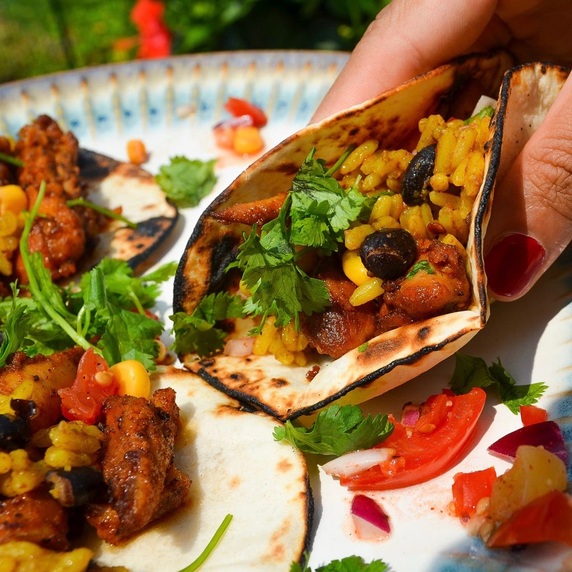Spicy Adobo Chicken Tacos