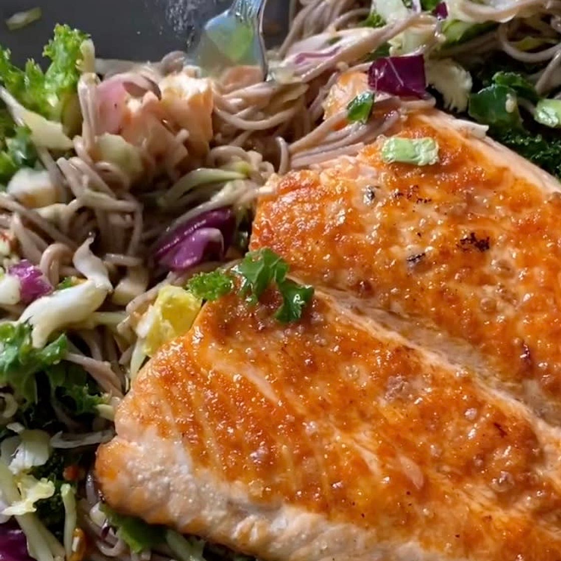 Salmon Soba Noodle Salad