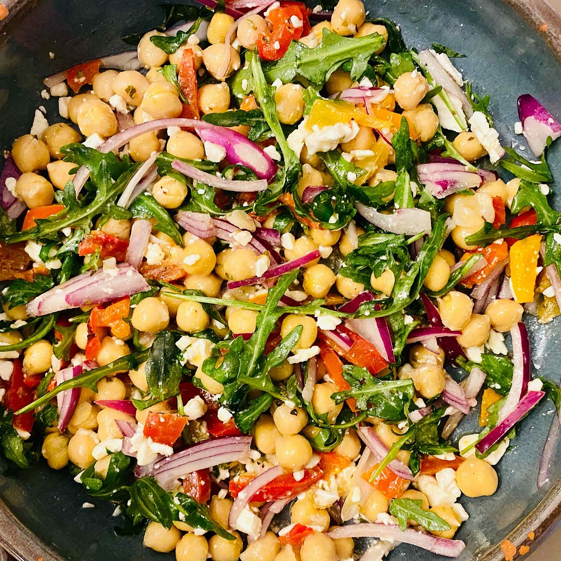 Greek Marinated Chickpea Salad