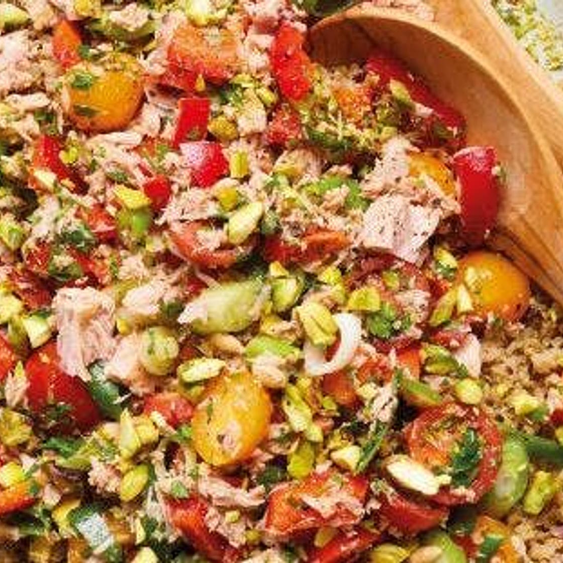 Tuna, pistachio and quinoa salad