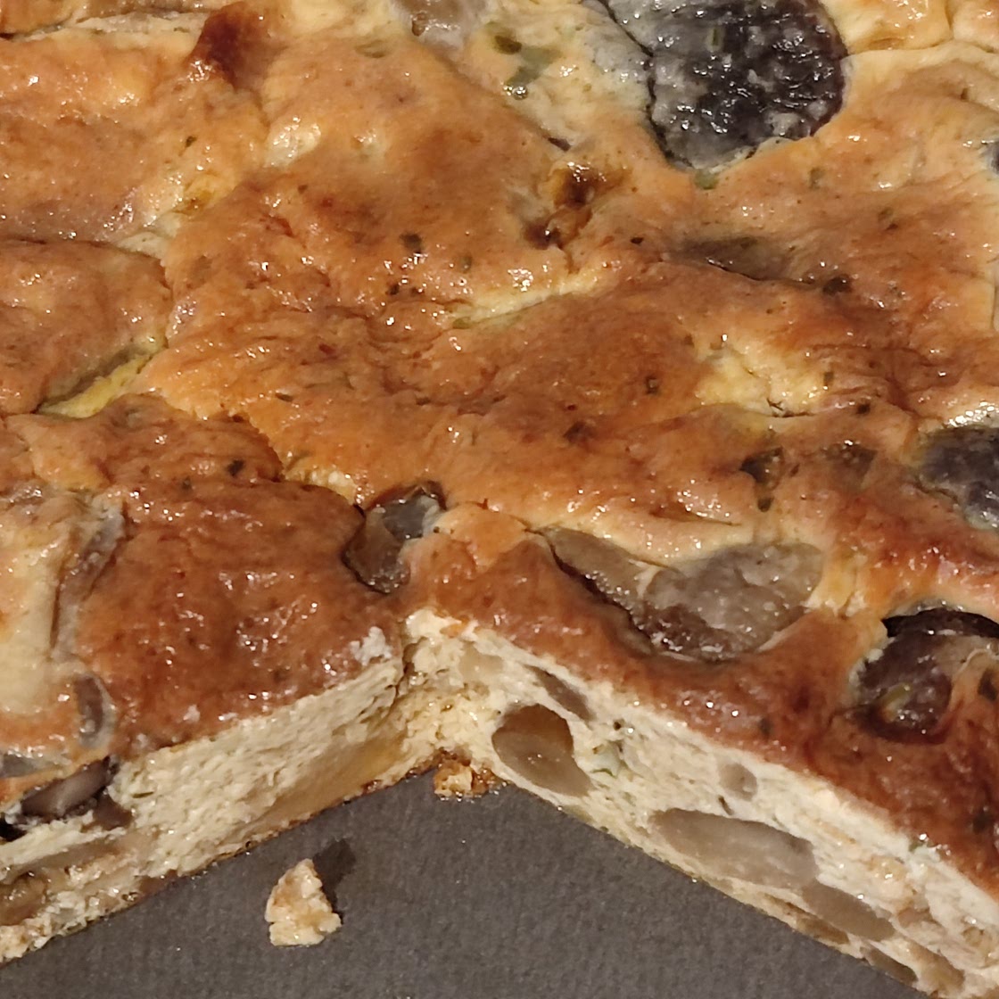 Clafouti de champignons des bois