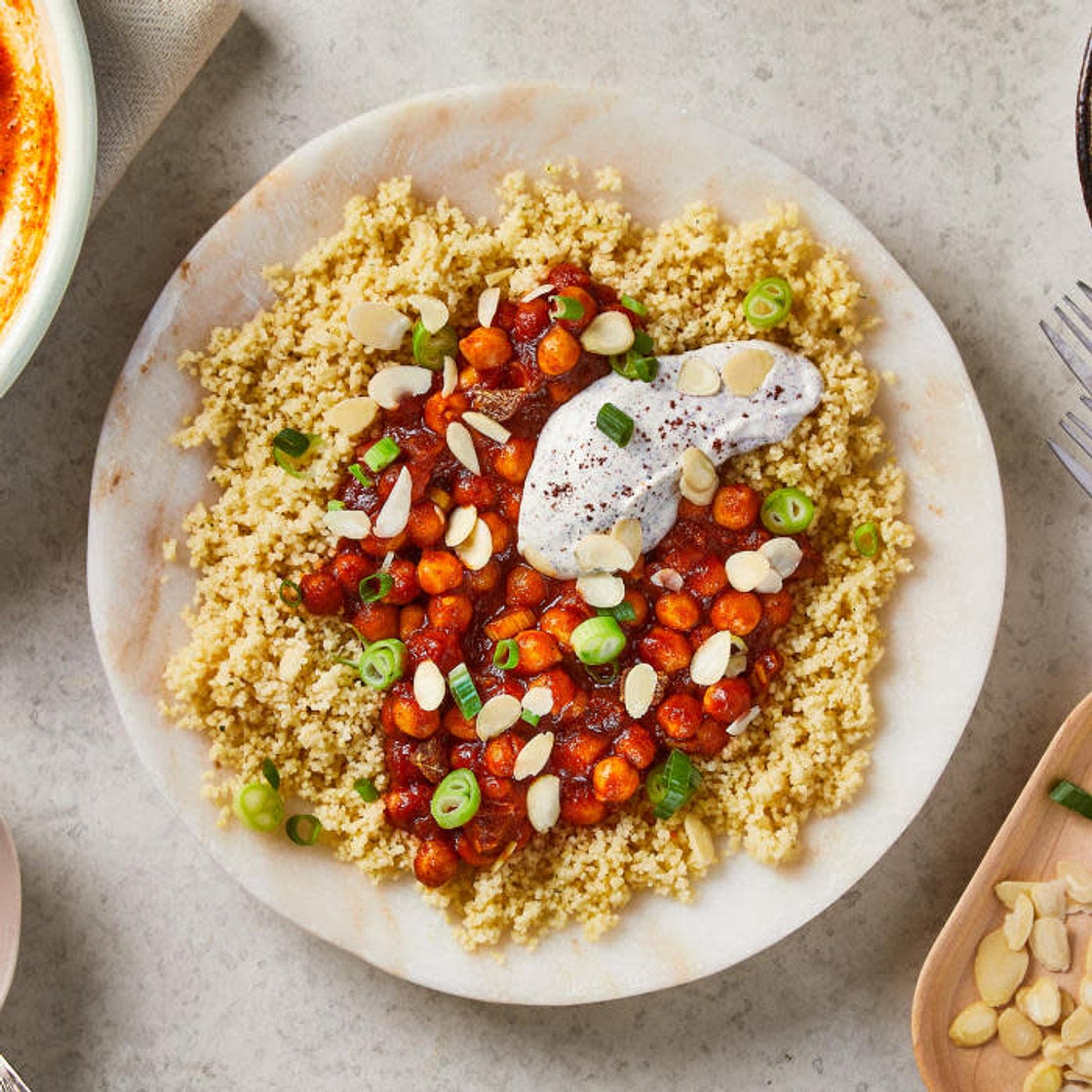 Harissa Chickpea & Apricot Tagine With Tahini Yoghurt