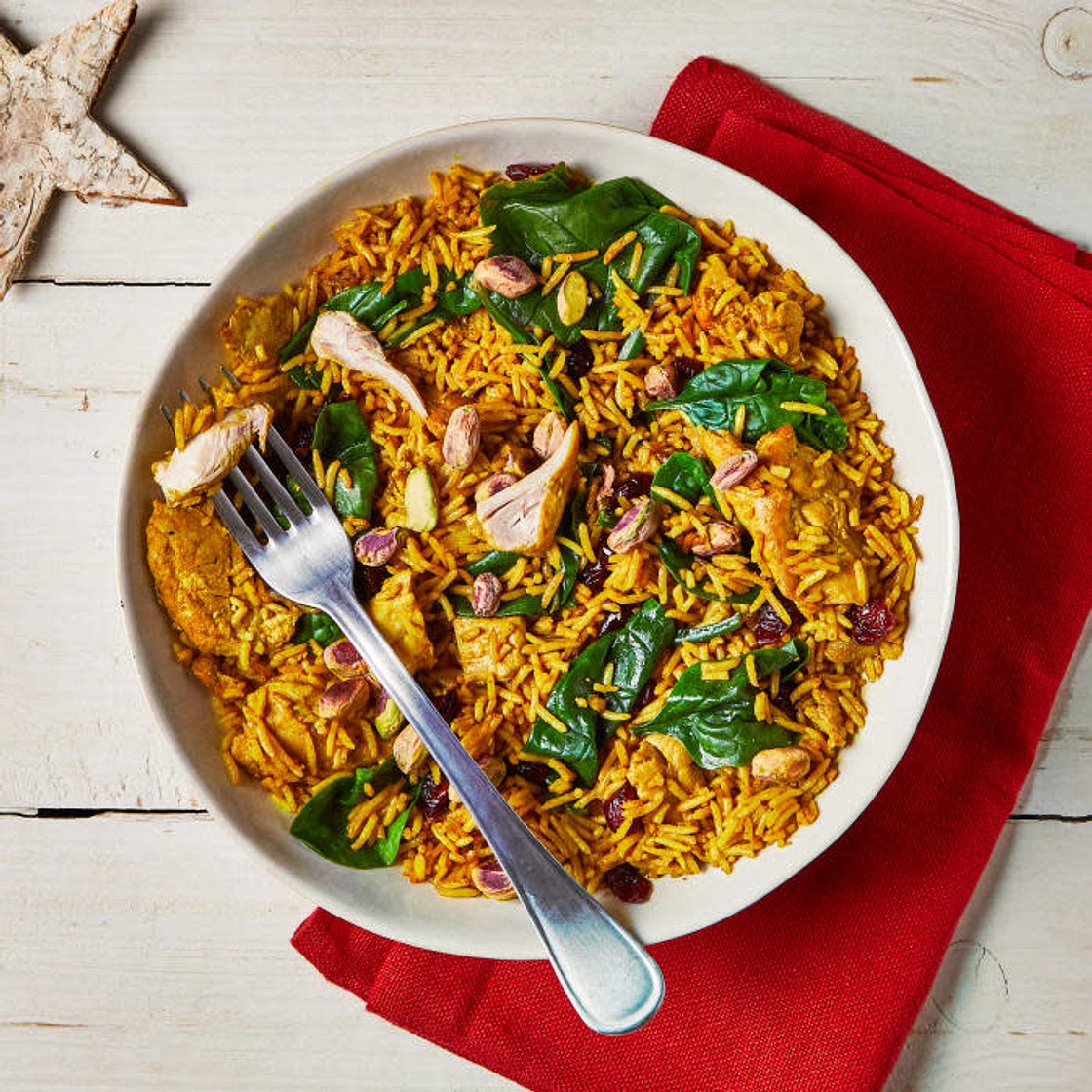 Jewelled Chicken, Pistachio & Cranberry Pilaf