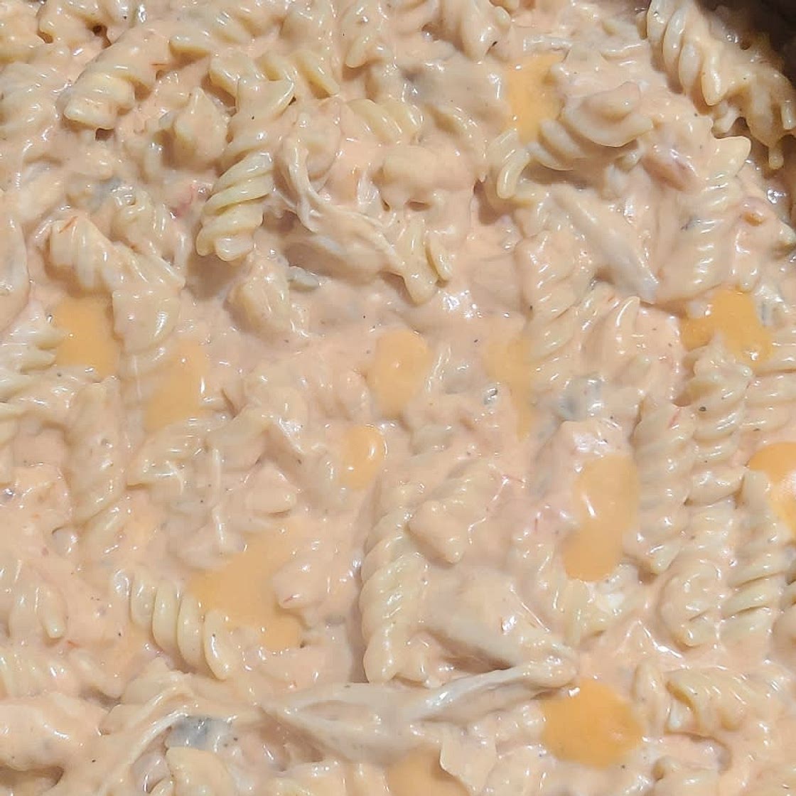 CROCK POT SALSA RANCH CHICKEN PASTA