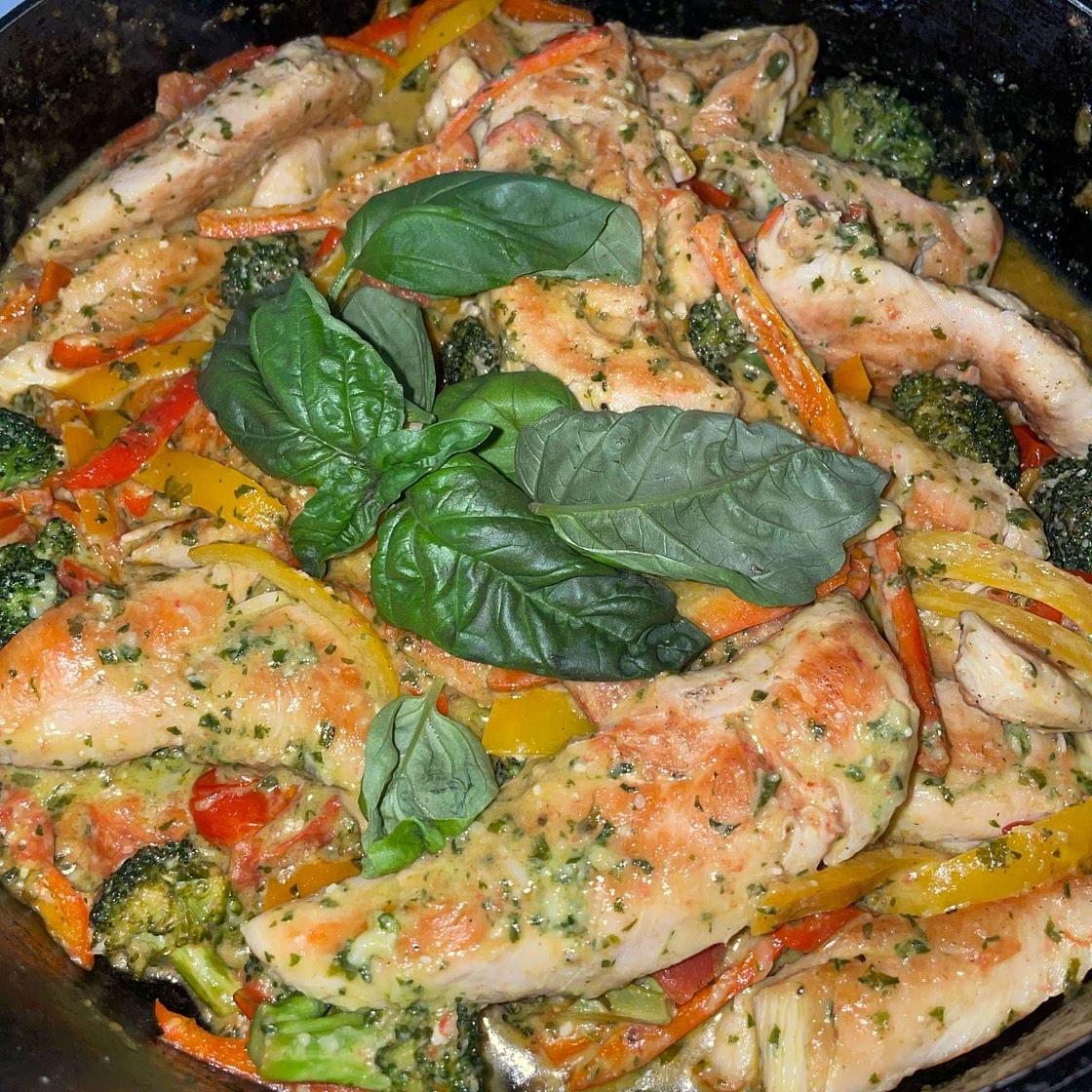 Pesto Chicken Recipe with Vegetables