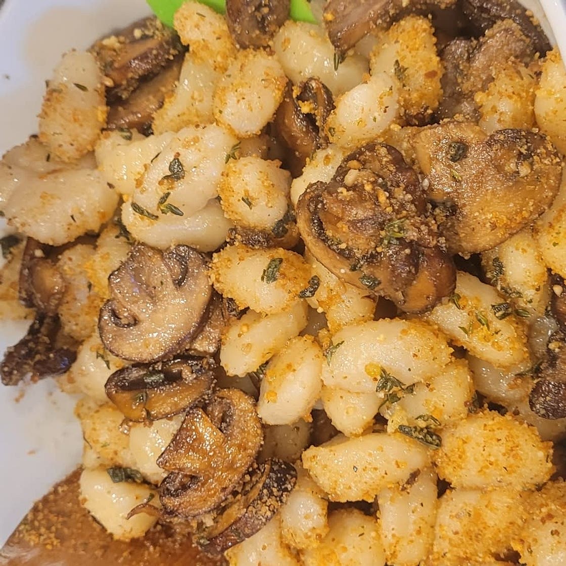 Ricotta Gnocchi with Herby Mushrooms and Sage Browned Butter