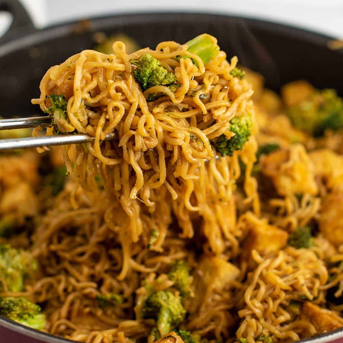 Broccoli Tofu Ramen Noodles