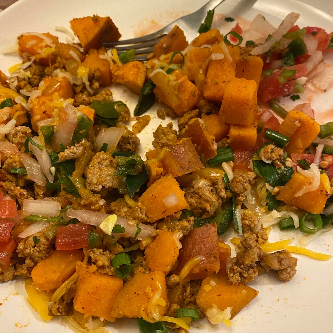 Turkey sweet potato skillet 