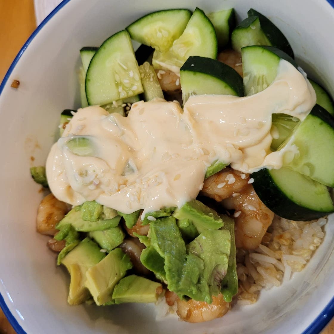 Teriyaki Shrimp Sushi Bowl