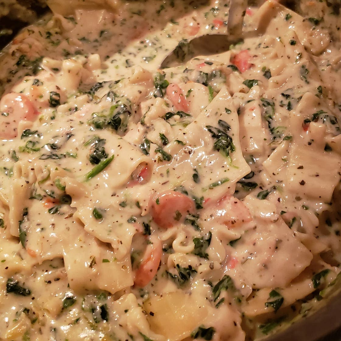 White Chicken Lasagna Soup