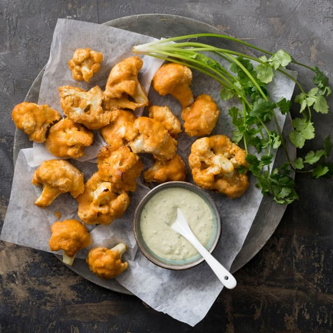 Cauliflower buffalo bites