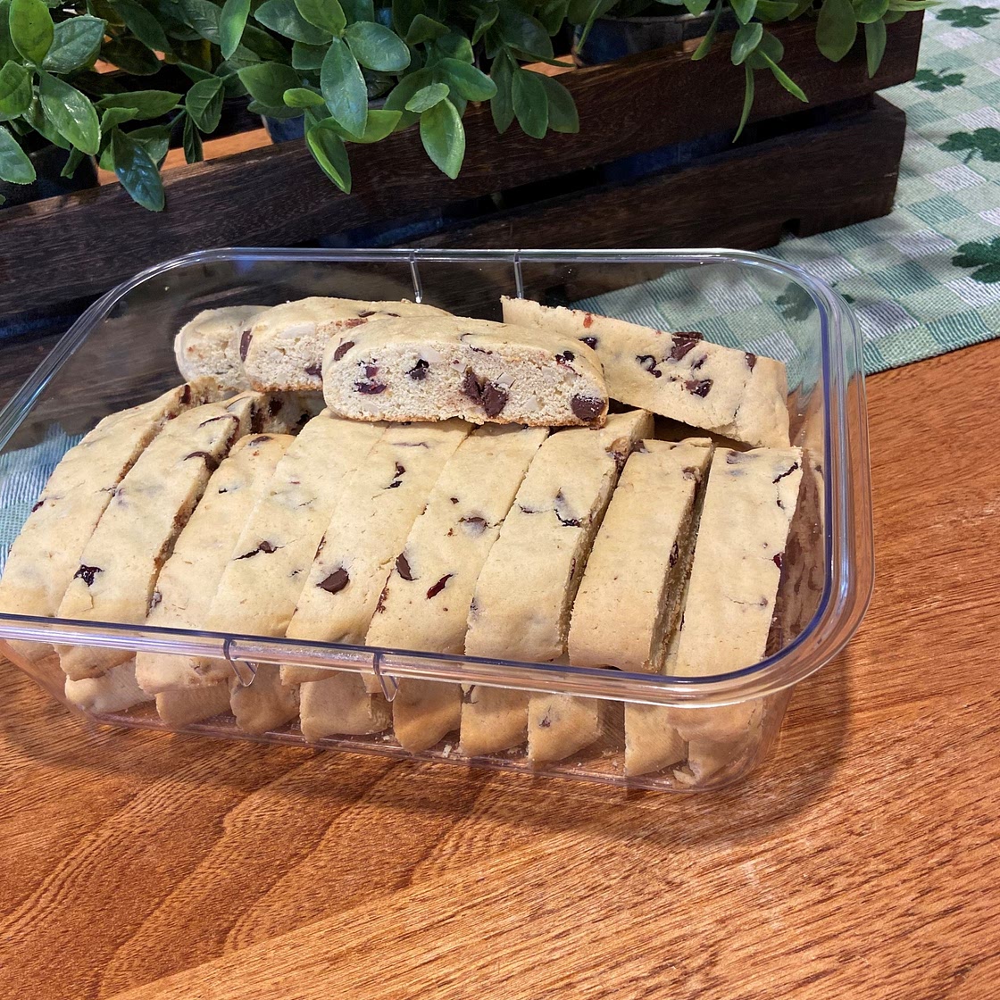 Chocolate Chip, Cranberry, Almond Biscotti