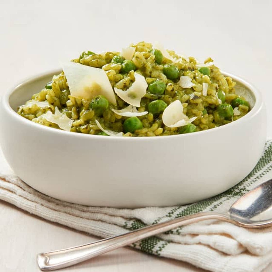 Risotto with Spinach and Peas