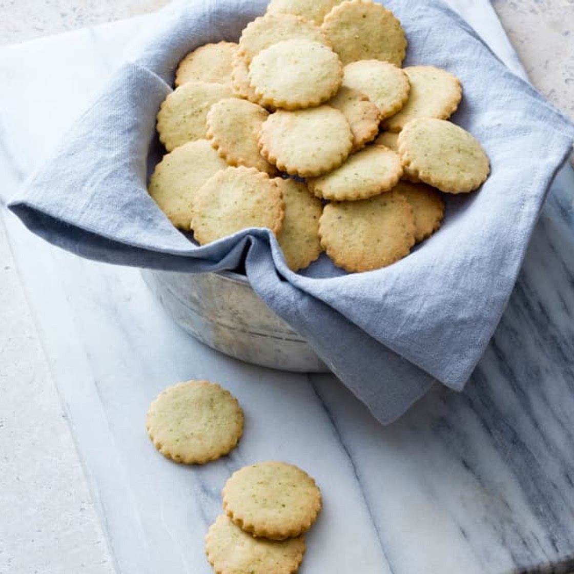Macadamia and Parmesan biscuits