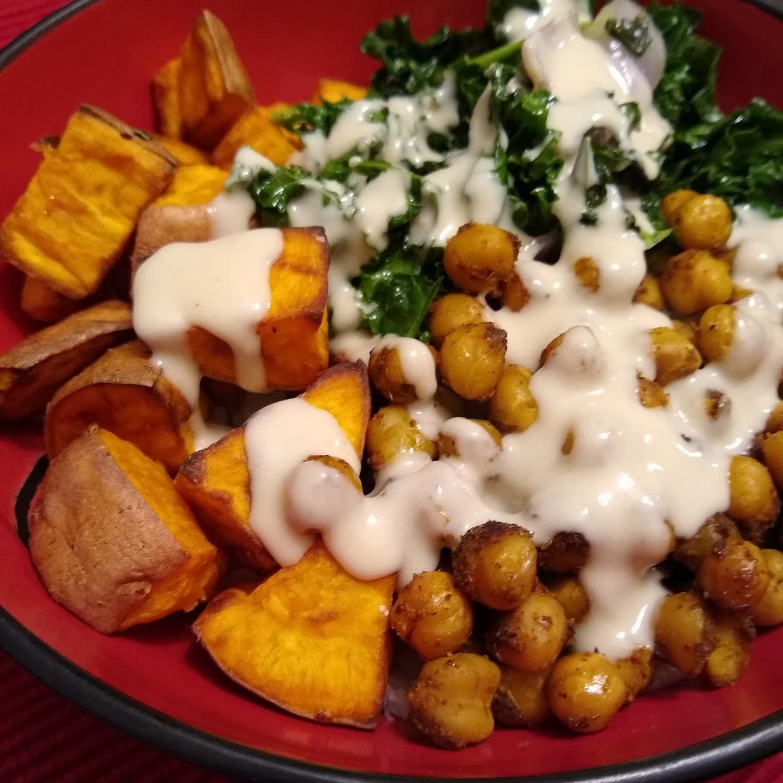 Sweet Potato Chickpea Buddha Bowl