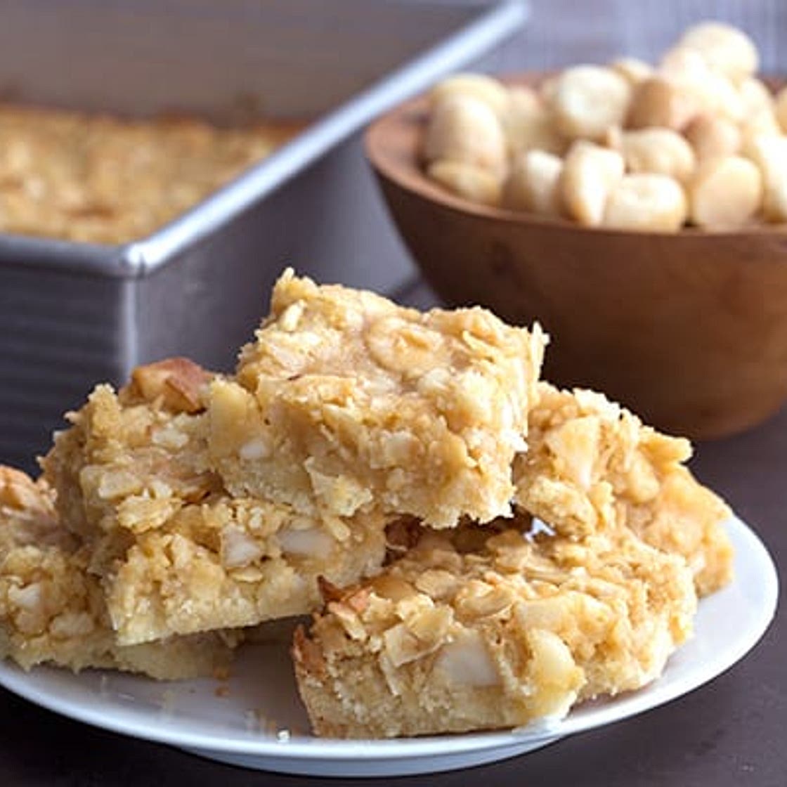 Low Carb Coconut Macadamia Bars
