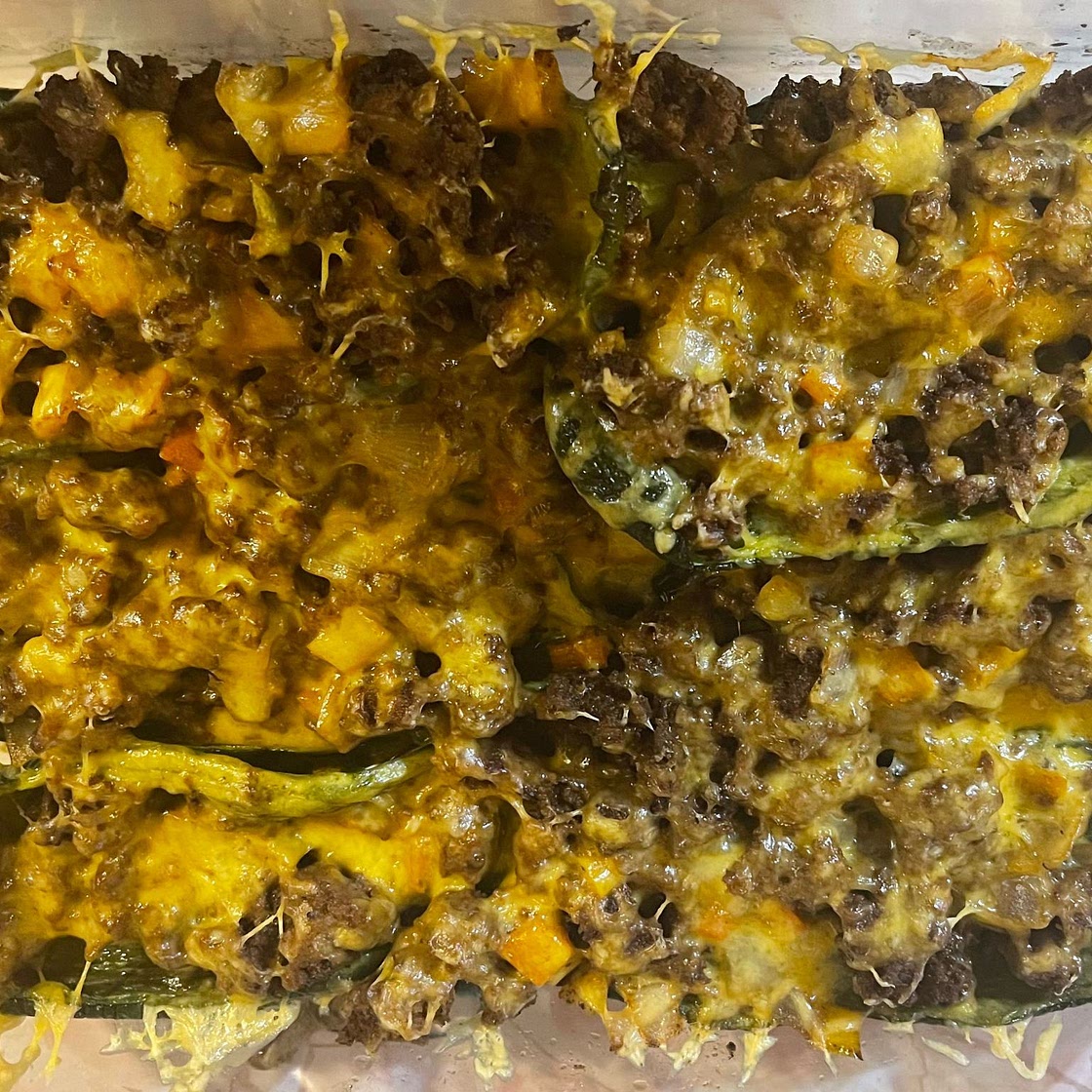 Low Carb Stuffed Poblano Peppers