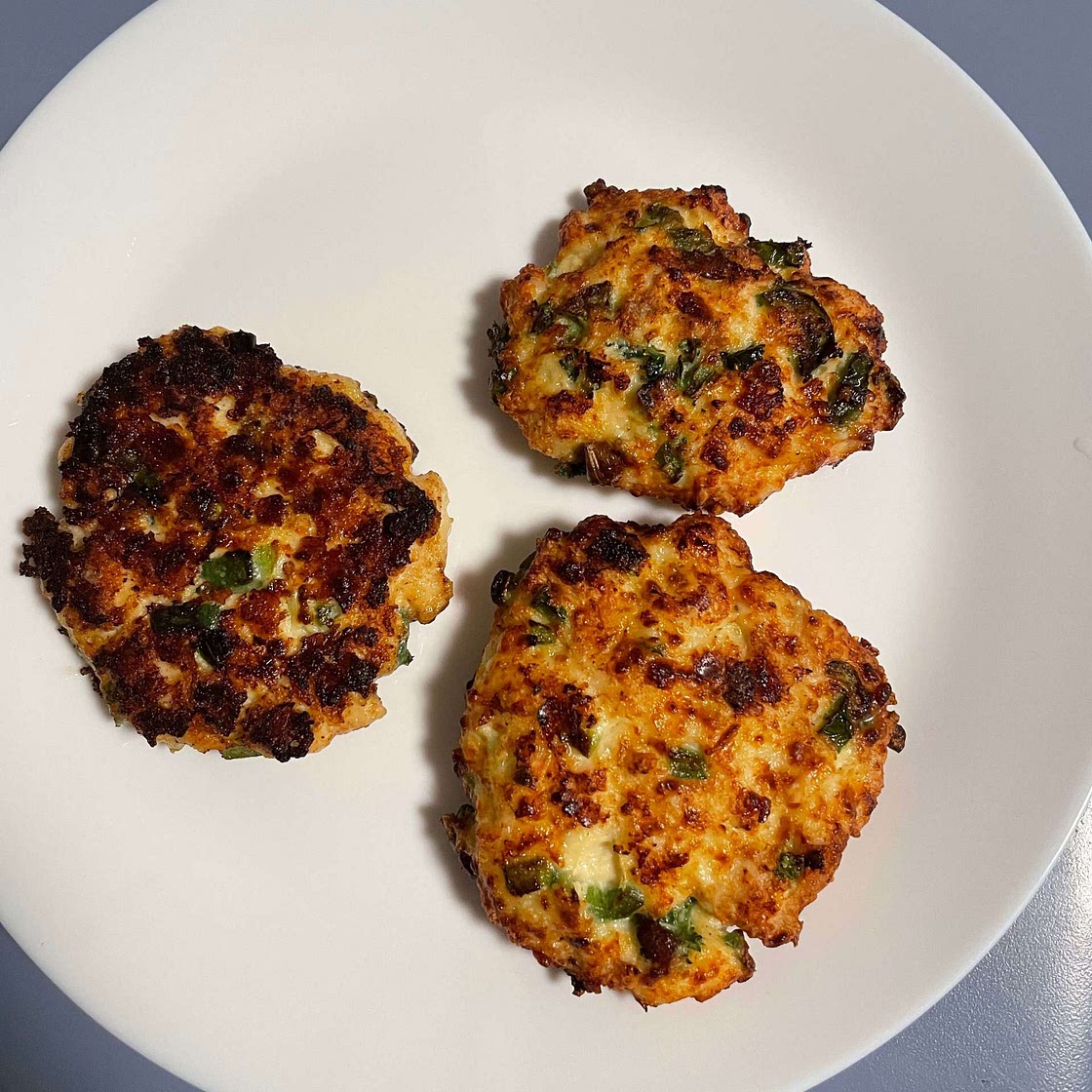 Cheesy Chicken Fritters