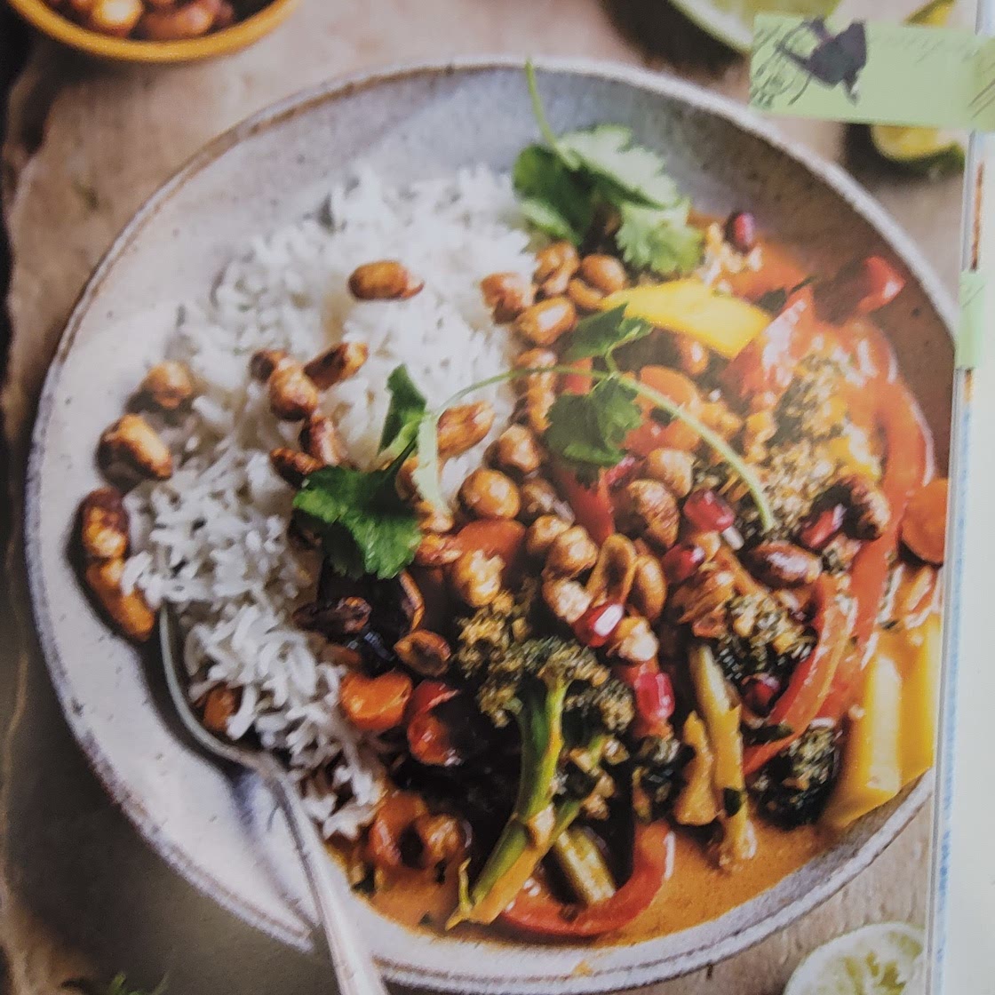 Thai Coconut Veggie Curry with Crunchy Chickpeas