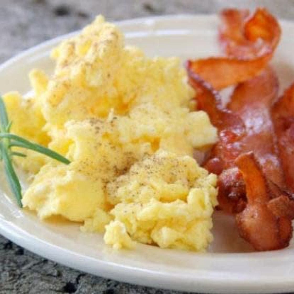 Scrambled Eggs and Bacon - Brunch Version