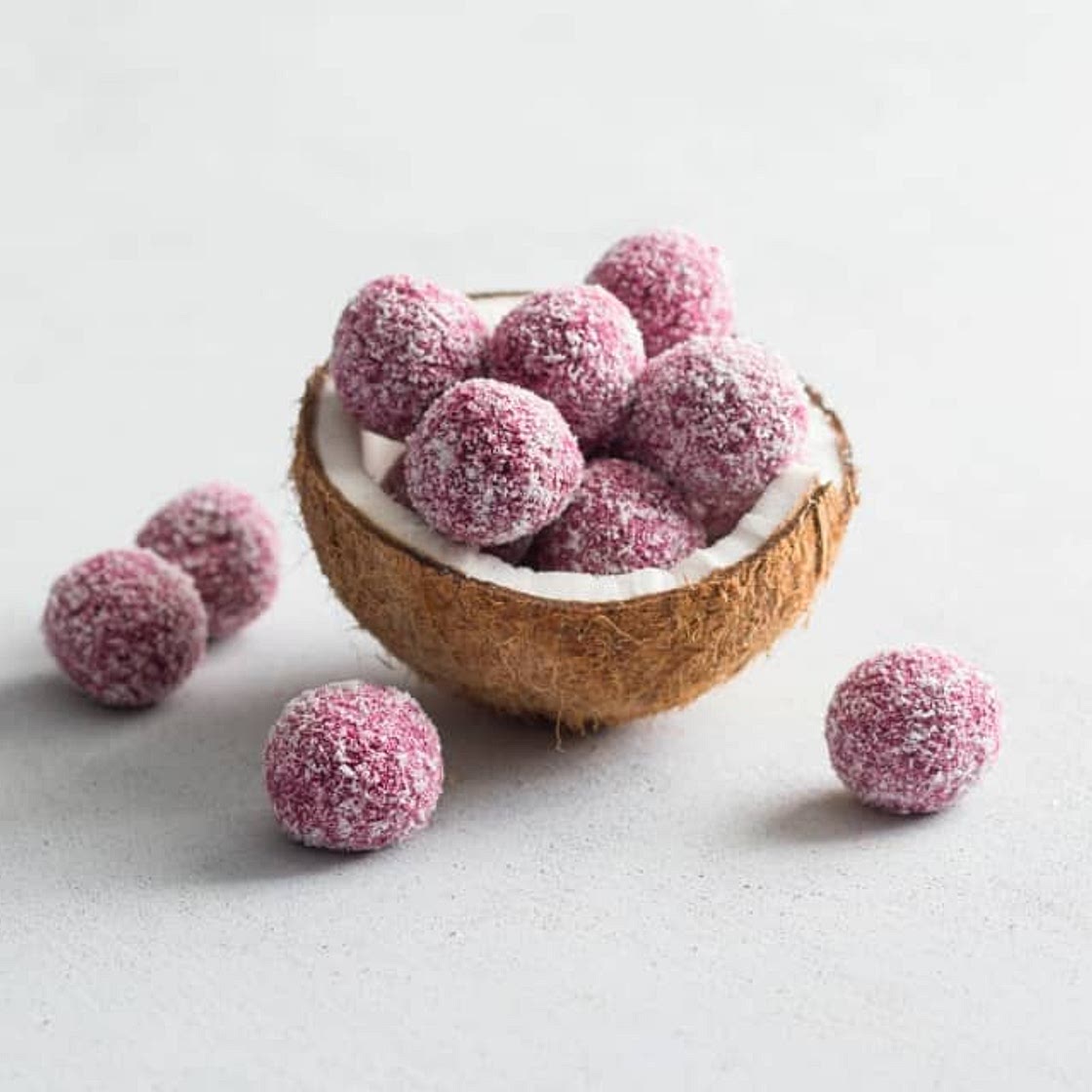 Coconut and beetroot balls