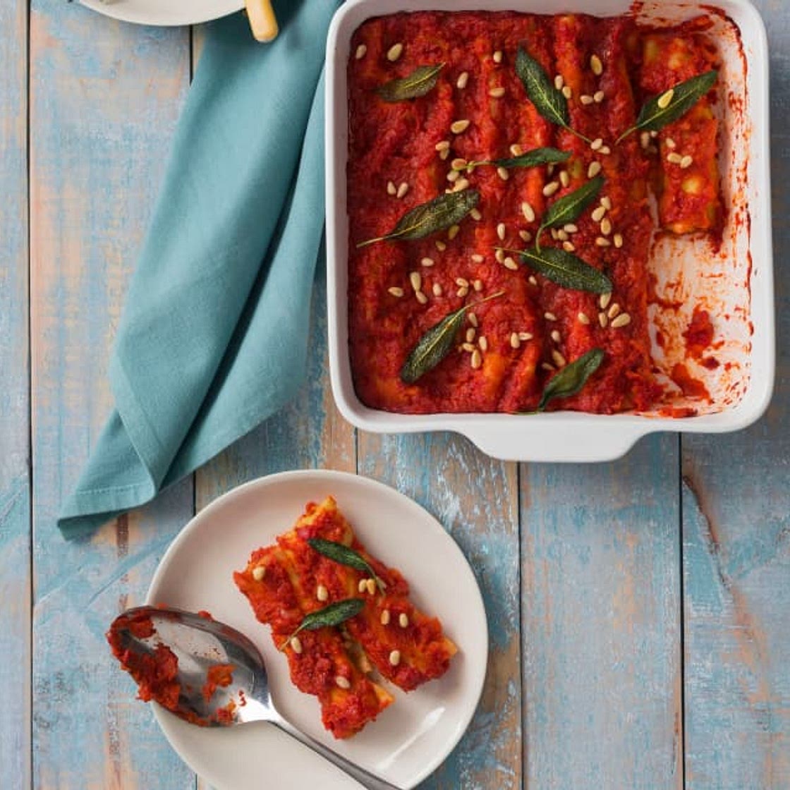 Pumpkin and ricotta cannelloni