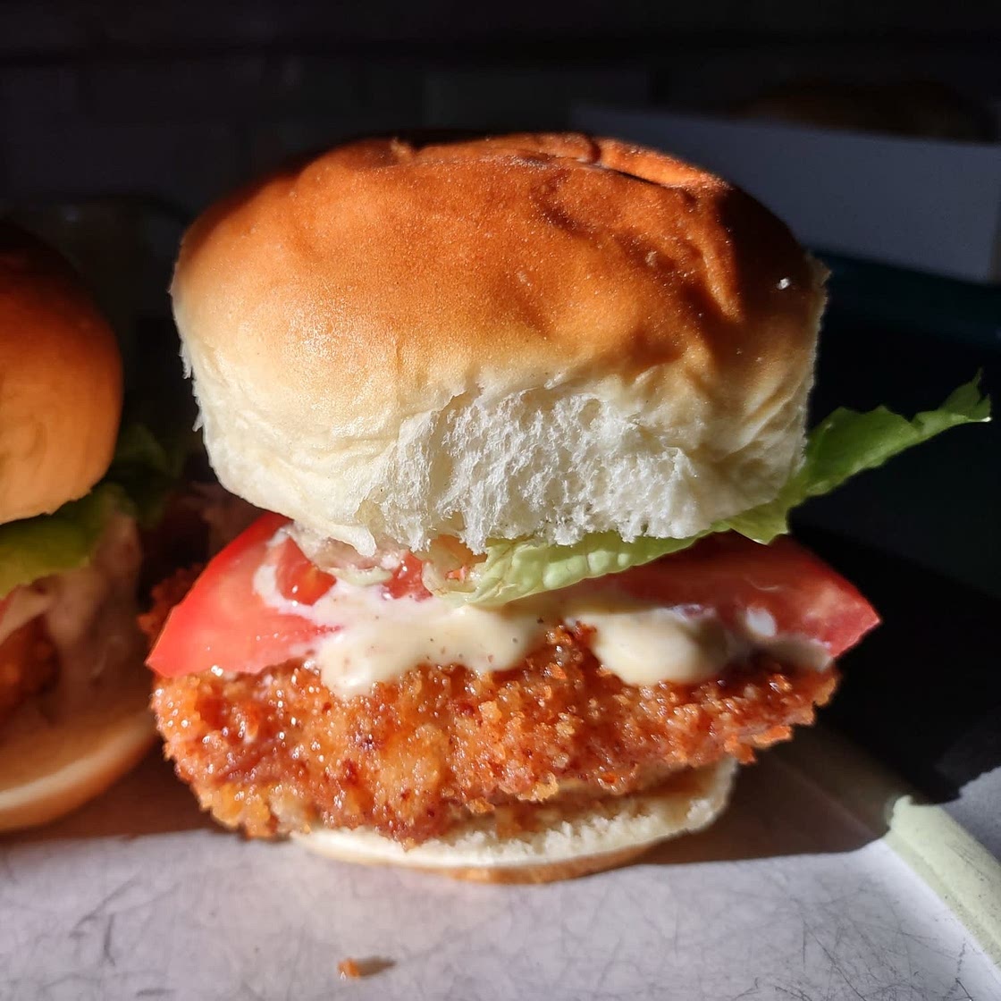 Fried Chicken Sliders with Honey Dijonnaise