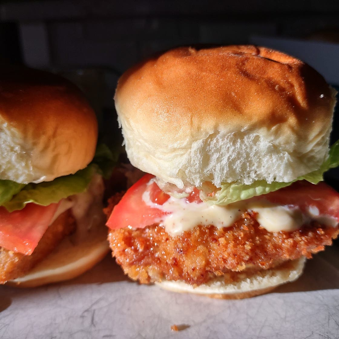 Fried Chicken Sliders with Honey Dijonnaise