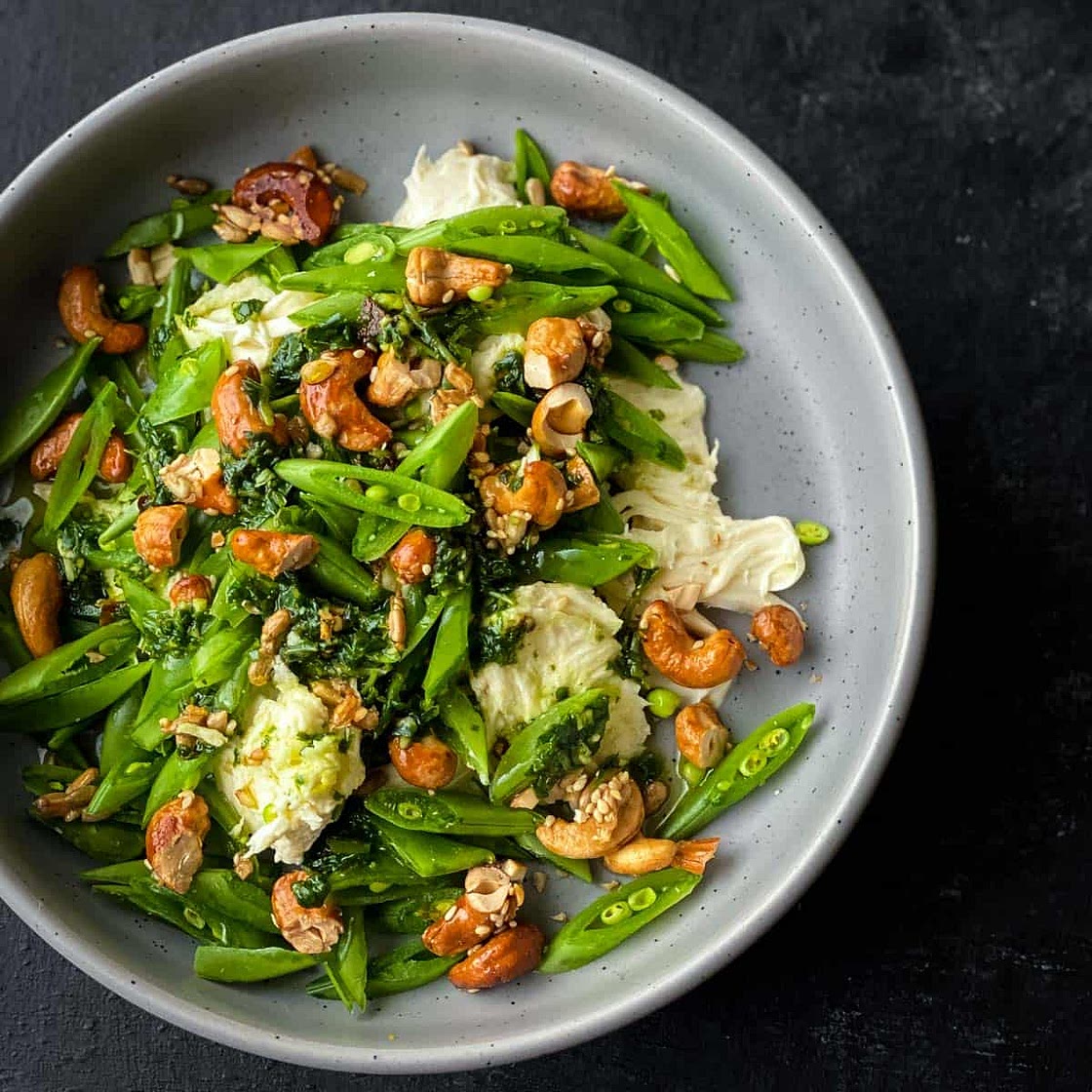 Sugar Snap Pea Salad with Fior di Latte
